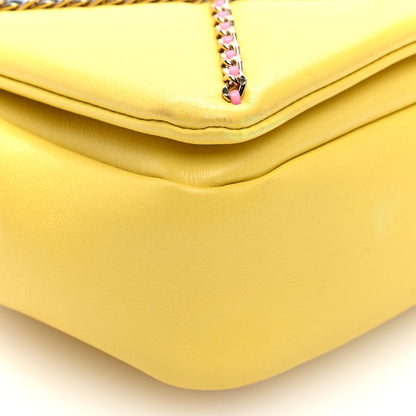 Chanel Lambskin Small Entwined Chain Flap Yellow Multicolor 9 of 10