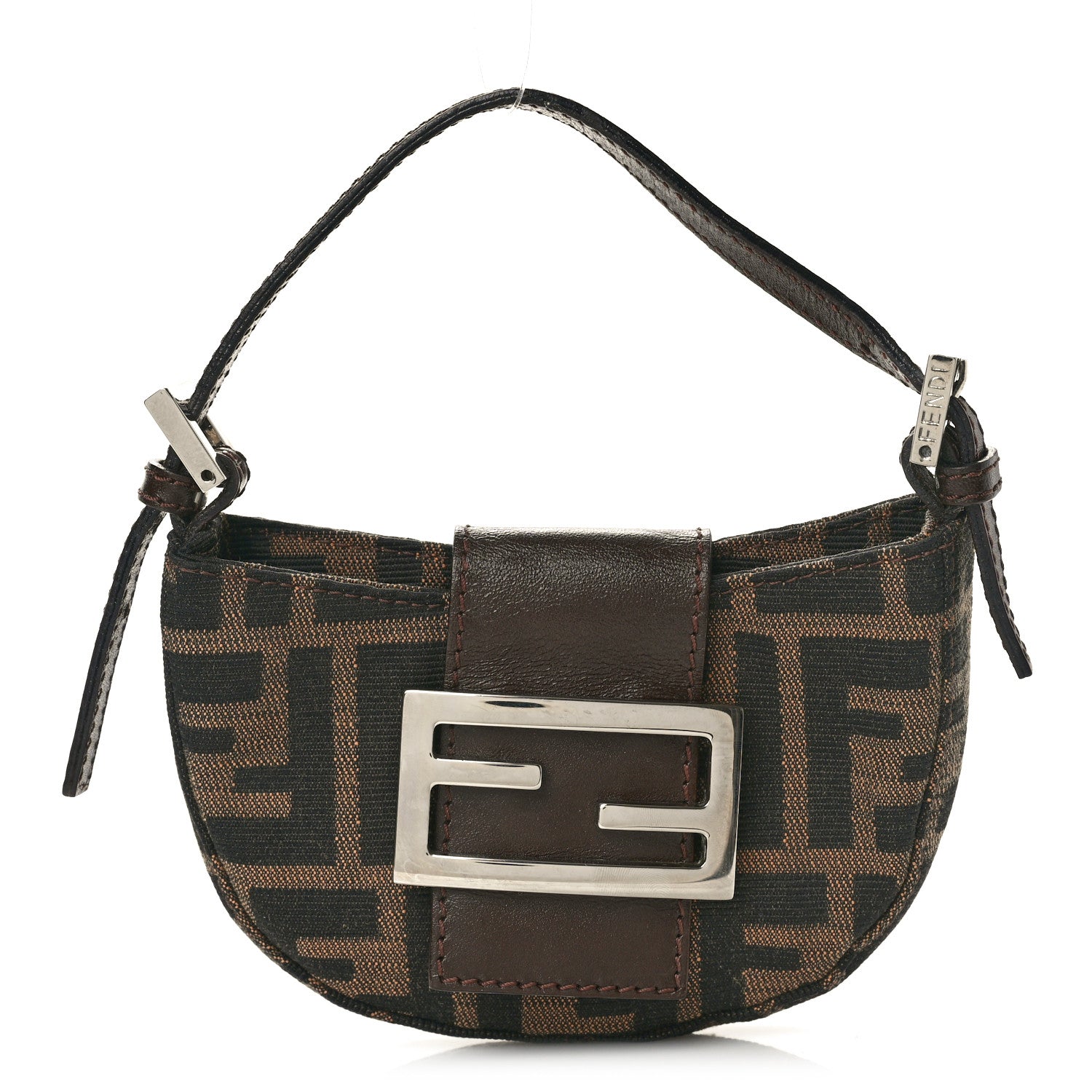 Fendi Zucca Mini Half Moon Baguette Tobacco 1 of 9
