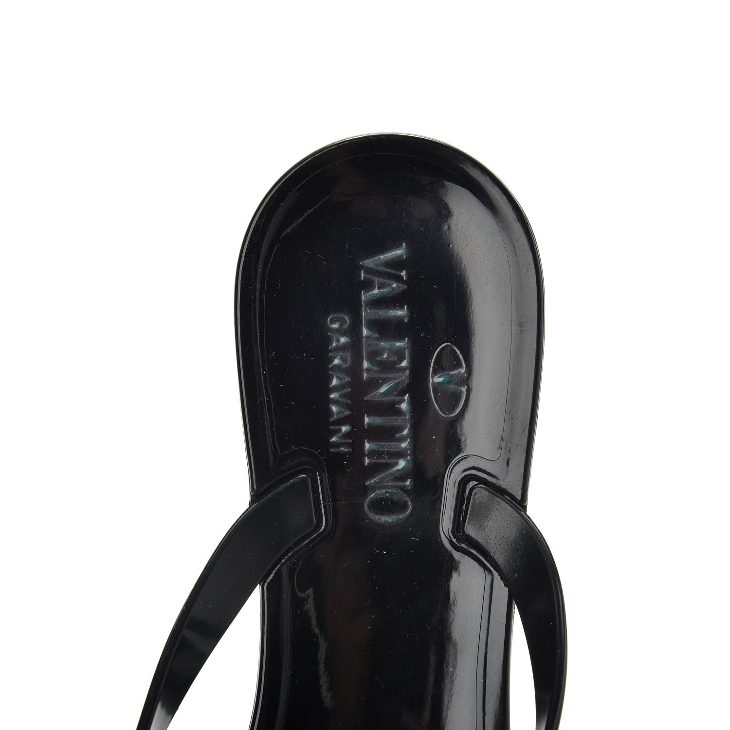 Valentino Garavani PVC Jelly Rockstud Bow Thong Sandals 37 Black 8 of 13