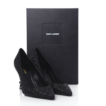 Saint Laurent Glitter Opyum 85 Pumps 39 Black 11 of 11