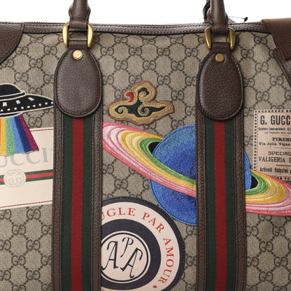 Gucci Soft GG Supreme Monogram Courrier Medium Duffle Bag Beige New Acero Multicolor 11 of 12