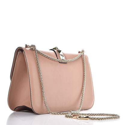 Valentino Garavani Vitello Large Glam Lock Rockstud Flap Poudre 4 of 8