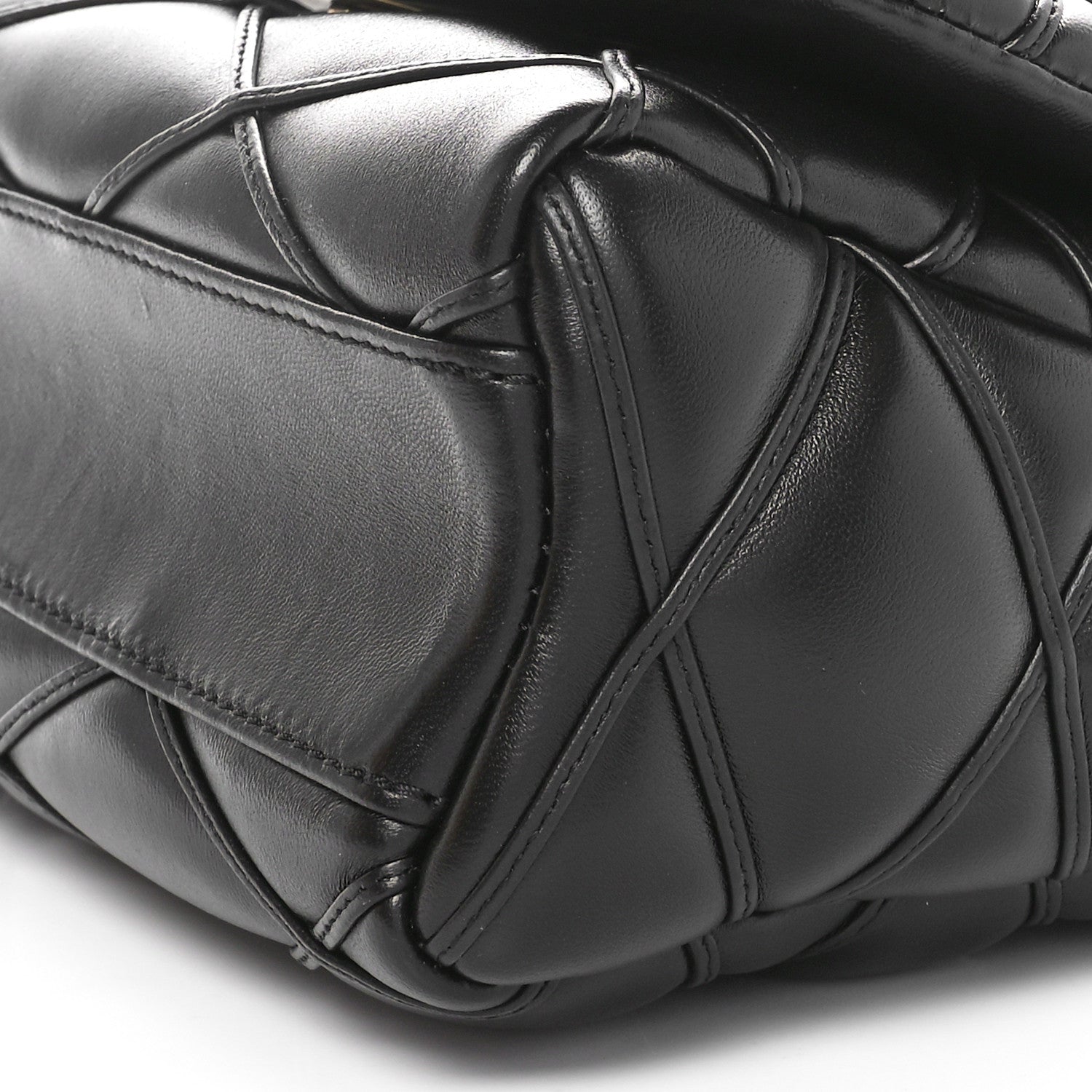 Louis Vuitton Lambskin Malletage Top Handle GO-14 MM Black 9 of 10