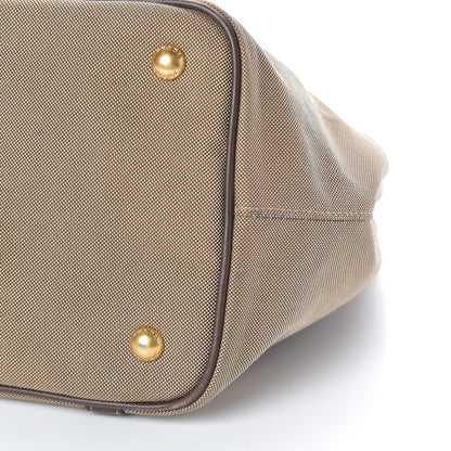 Prada Jacquard Logo Tote Brown 9 of 10