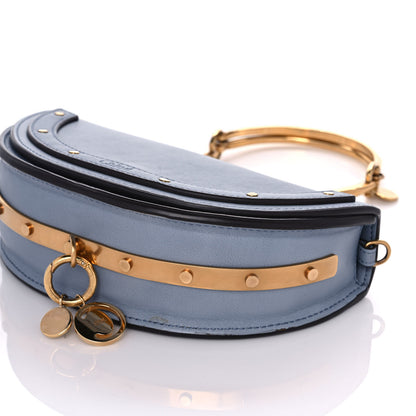 Chloe Calfskin Small Nile Bracelet Minaudiere Bag Washed Blue 10 of 11