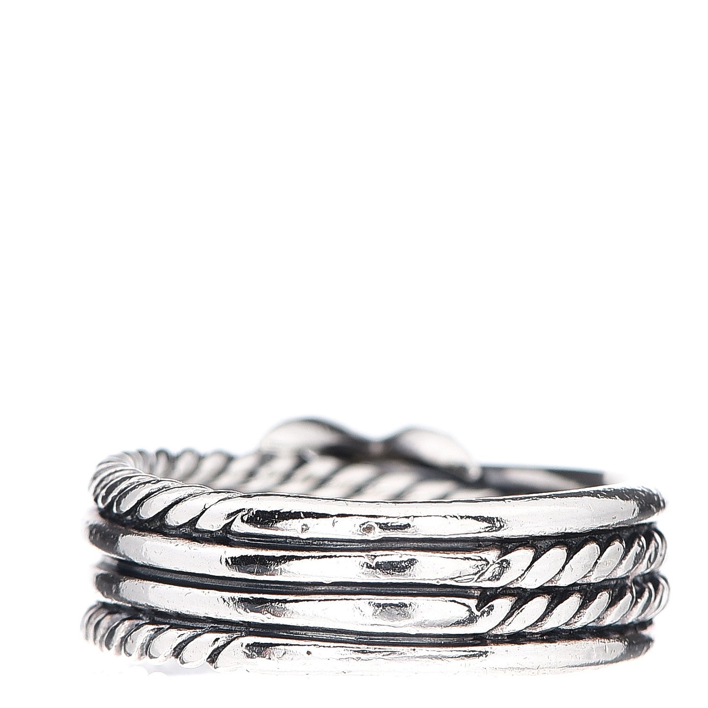 Sterling Silver Diamond X Crossover Ring 51 5.75