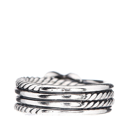 David Yurman Sterling Silver Diamond X Crossover Ring 51 5.75 3 of 3
