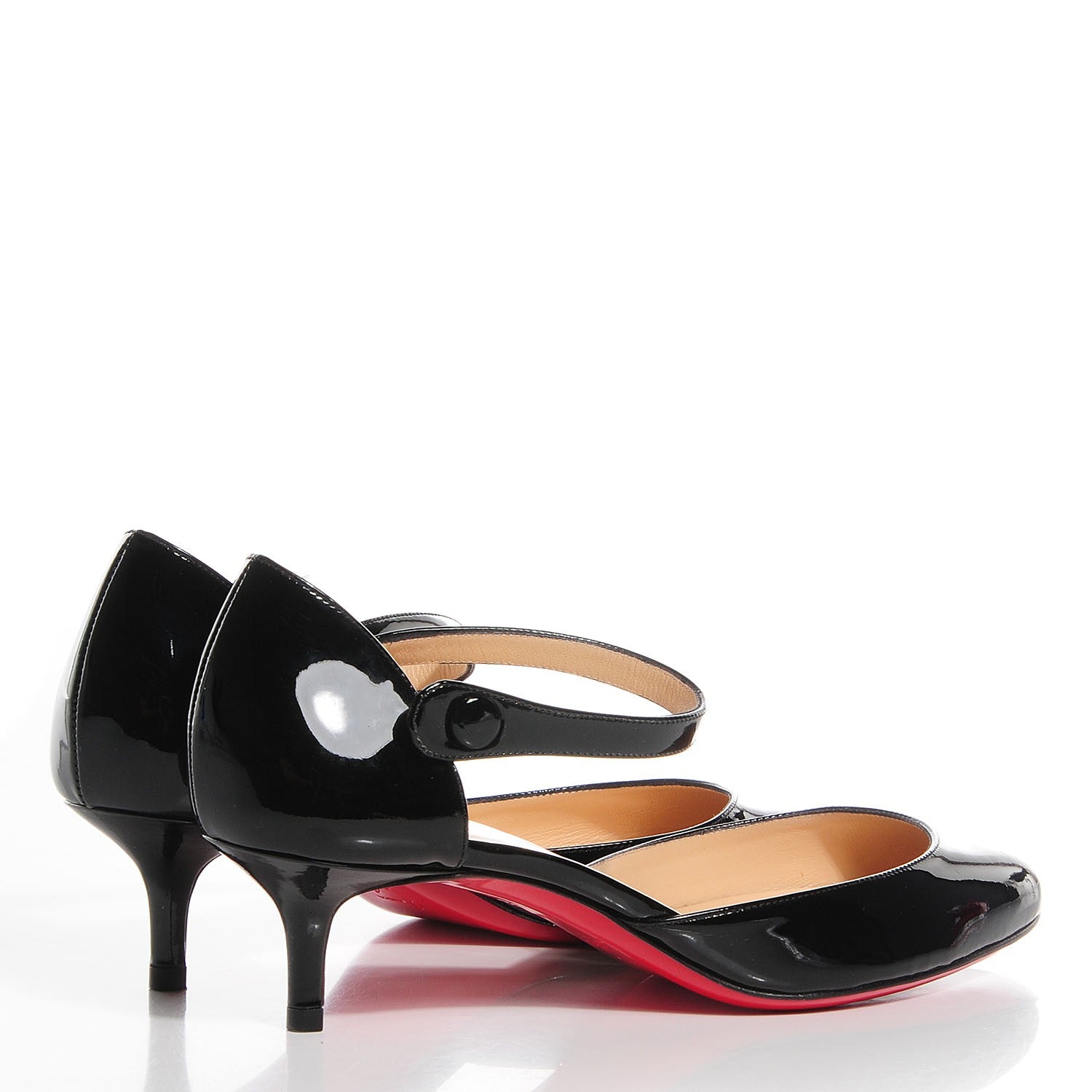 Christian Louboutin Patent Calf Loubis Babes 45 Pumps 35.5 Black 4 of 6