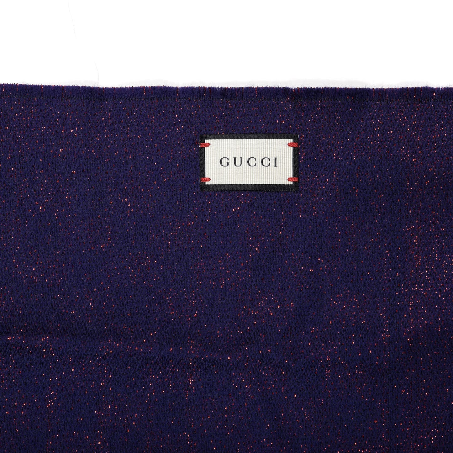 Wool Silk Jacquard GG Monogram Stenix Scarf Navy Red