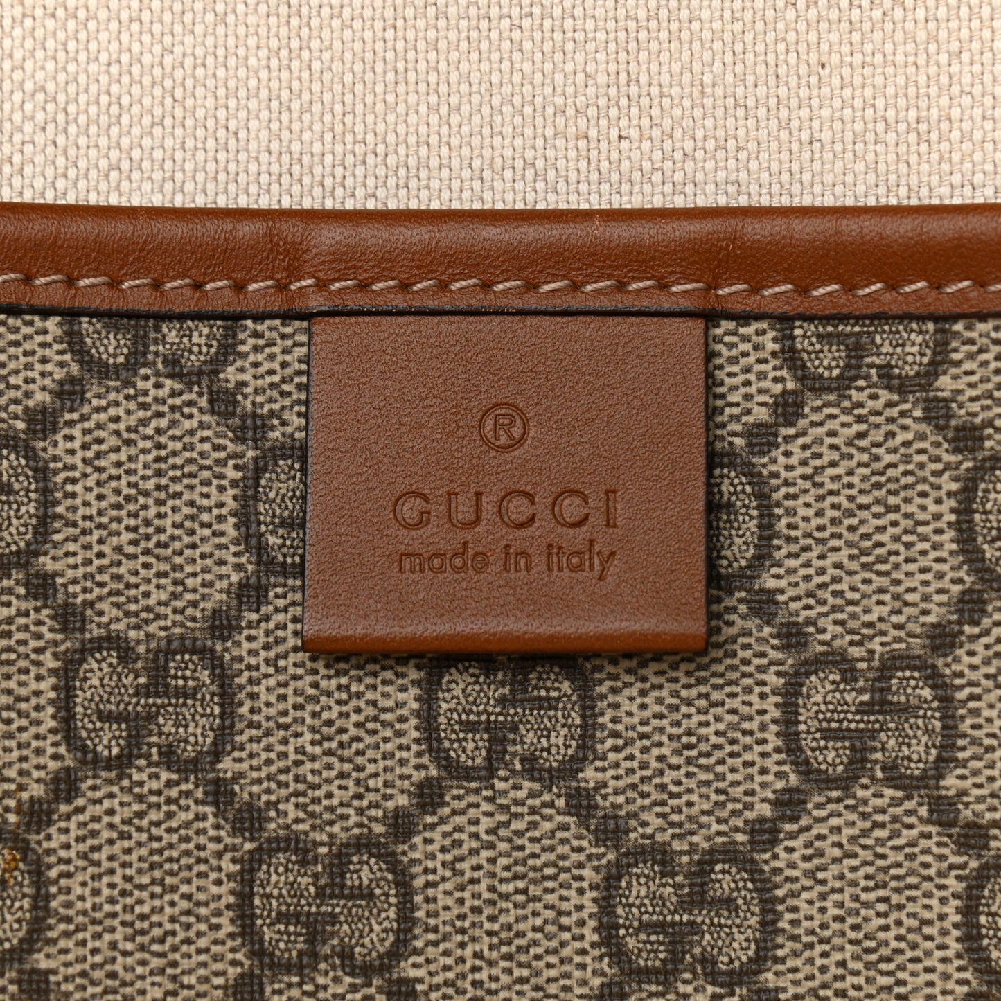 GG Plus Monogram Medium Signature Web Loop Tote Brown