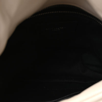 Saint Laurent Lambskin Quilted Toy Loulou Puffer Monogram Chain Satchel Crema Soft 4 of 9
