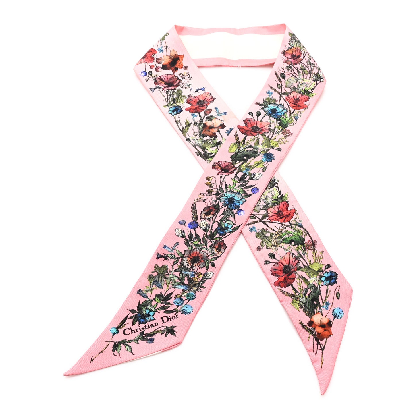 Silk Twill D-Millefiori Mitzah Scarf Pink Multicolor
