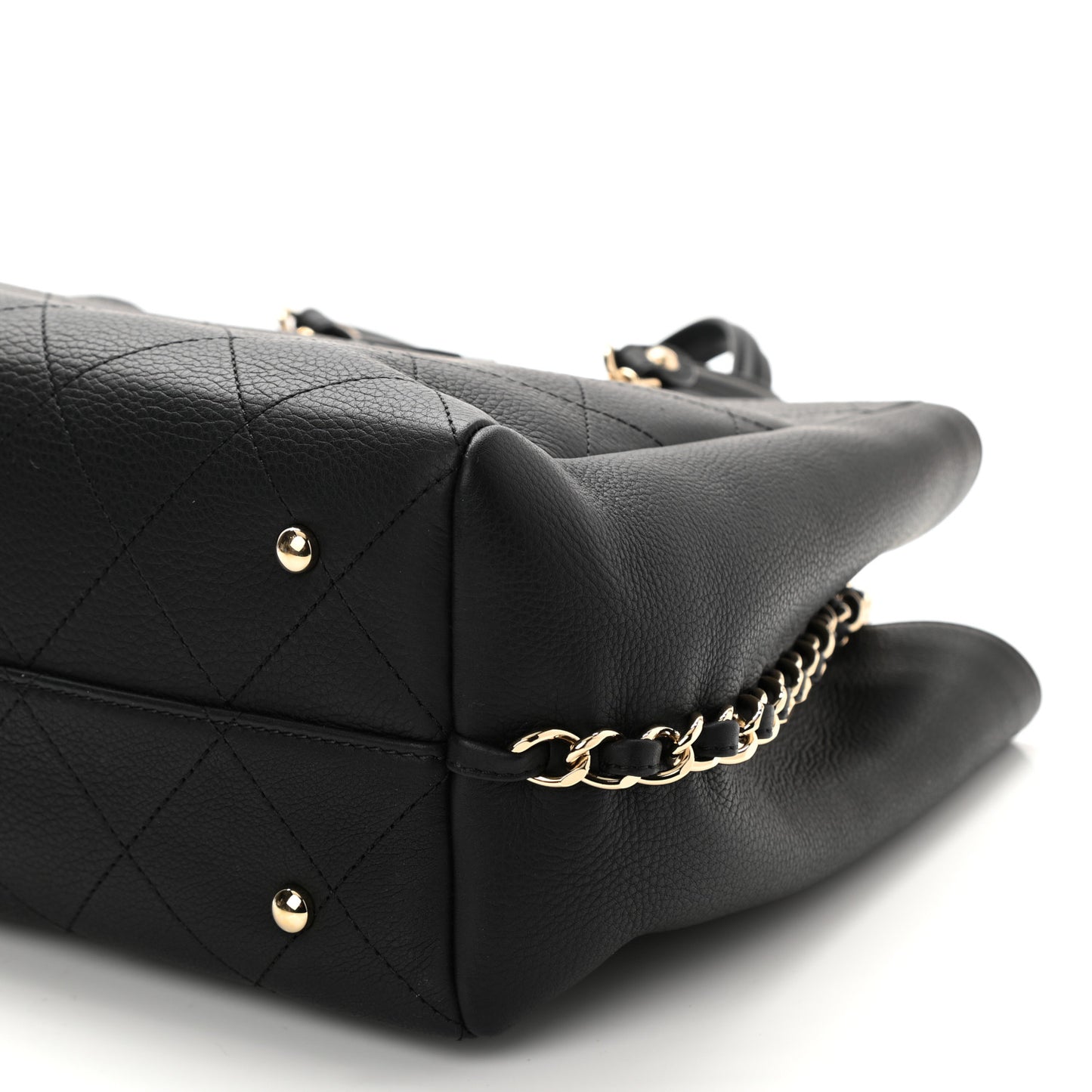 Bullskin Stitched Medium Shopping Bag Black