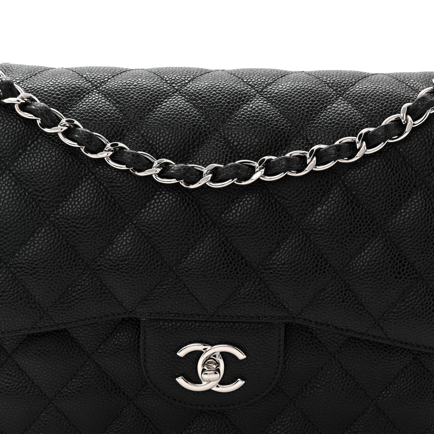 Chanel Caviar Quilted Jumbo Double Flap Black 8 of 11