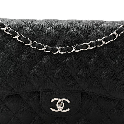 Chanel Caviar Quilted Jumbo Double Flap Black 8 of 11
