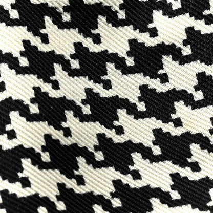 Christian Dior Silk Houndstooth Mitzah Scarf Black White 5 of 6