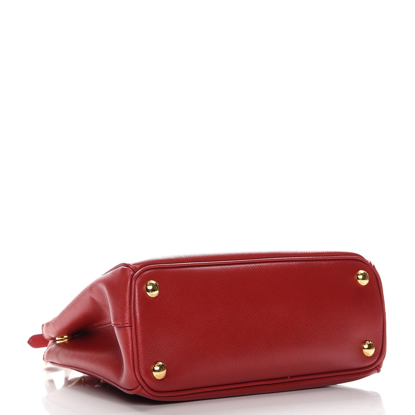 Saffiano Mini Galleria Double Zip Tote Fuoco