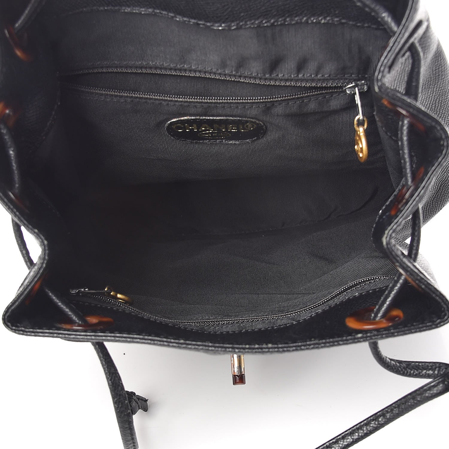 Chanel Caviar Tortoise CC Backpack Black 5 of 19