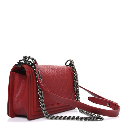 Chanel Caviar Quilted Medium Boy Flap Red 3 of 12