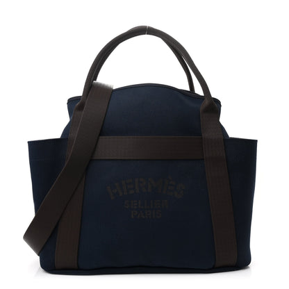 Hermes Toile Sac De Pansage Groom Bleu Navy Feu 1 of 12