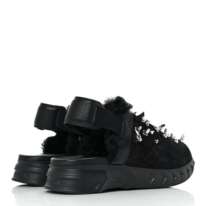 Givenchy Suede Studded Elegant Marshmallow Loafers 41 Black 4 of 8