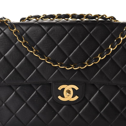 Chanel Lambskin Quilted Jumbo Single Flap Black 11 of 11