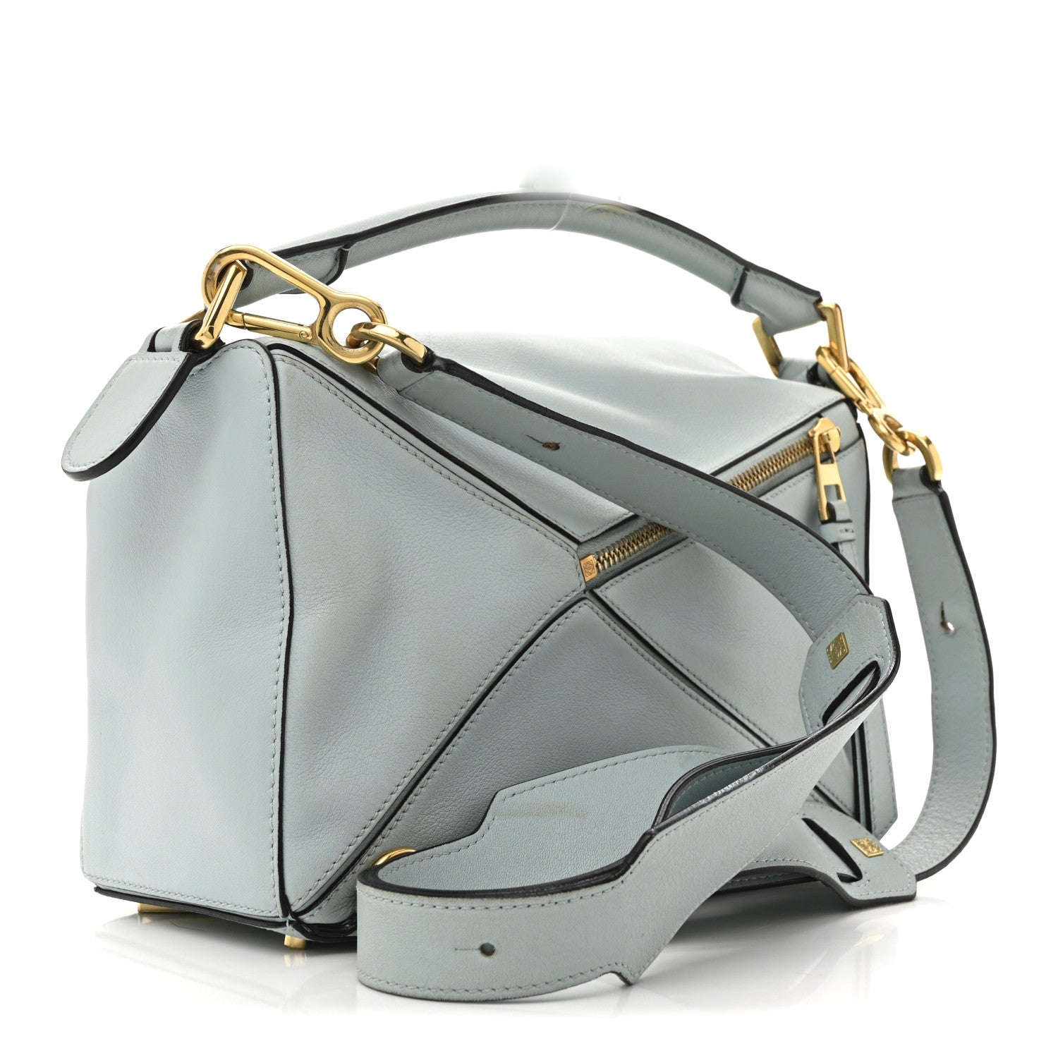Loewe Calfskin Small Puzzle Bag Light Blue 3 of 15
