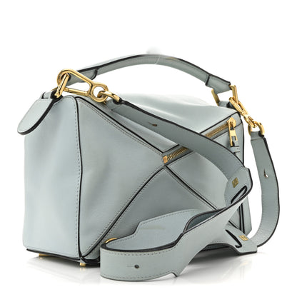 Loewe Calfskin Small Puzzle Bag Light Blue 3 of 15