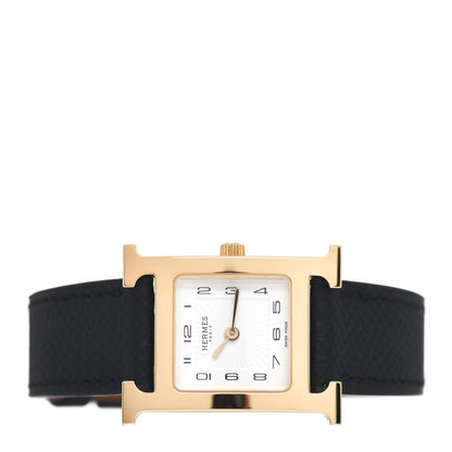 Hermes Stainless Steel Epsom 21mm Heure H Hour Quartz Watch Noir 2 of 5