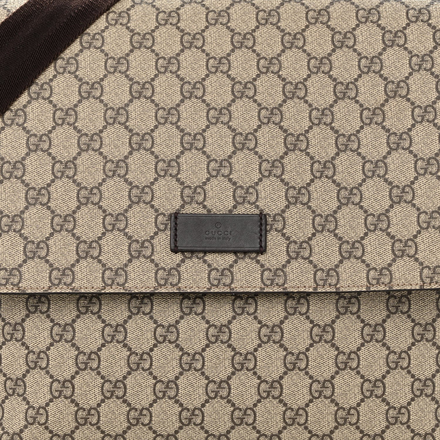 Gucci GG Plus Monogram Messenger Diaper Bag Dark Brown 9 of 12