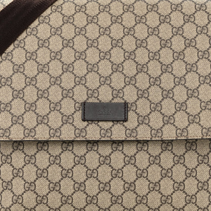 Gucci GG Plus Monogram Messenger Diaper Bag Dark Brown 9 of 12