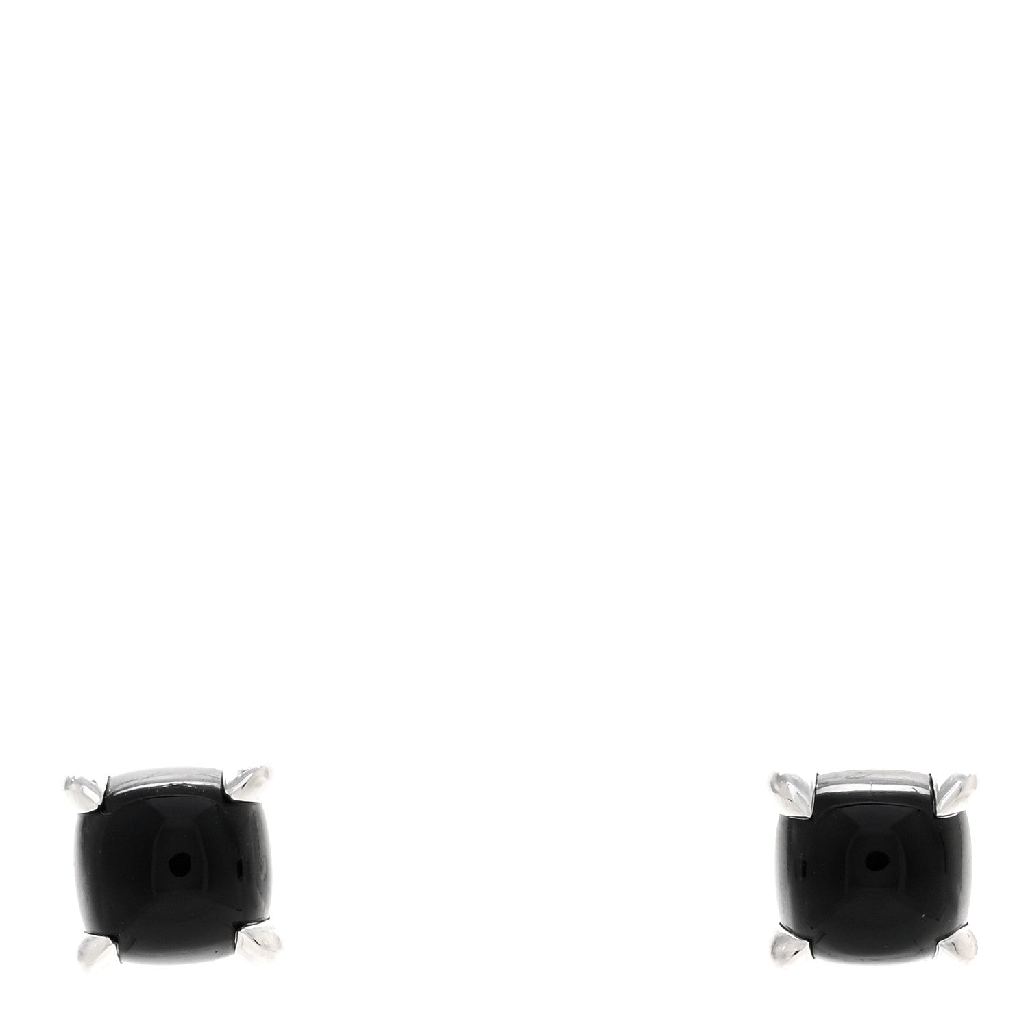 Tiffany Sterling Silver Black Onyx Paloma Picasso Sugar Stack Earrings 1 of 4