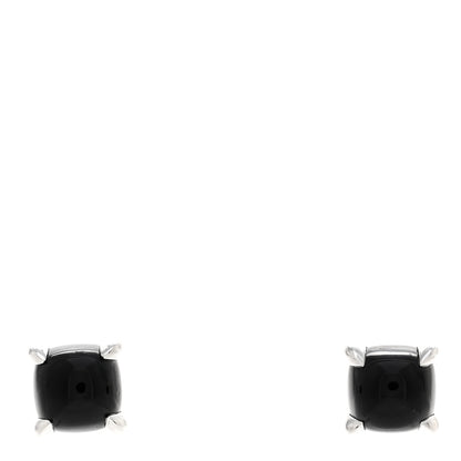 Tiffany Sterling Silver Black Onyx Paloma Picasso Sugar Stack Earrings 1 of 4