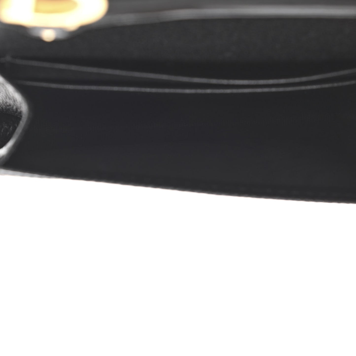 Grained Calfskin Saddle Card Holder Black