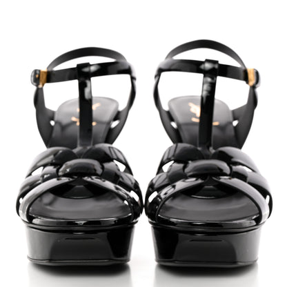 Saint Laurent Patent Tribute 105 Platform Sandals 41 Black 2 of 10