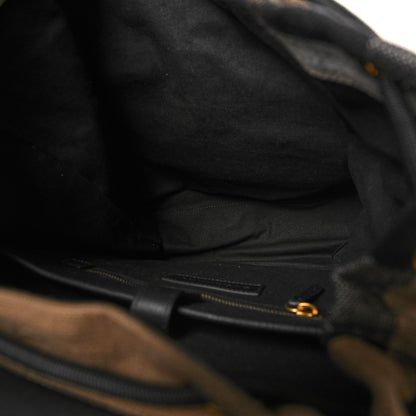 Burberry Canvas Mega Check Small Brookdale Backpack Black 5 of 9