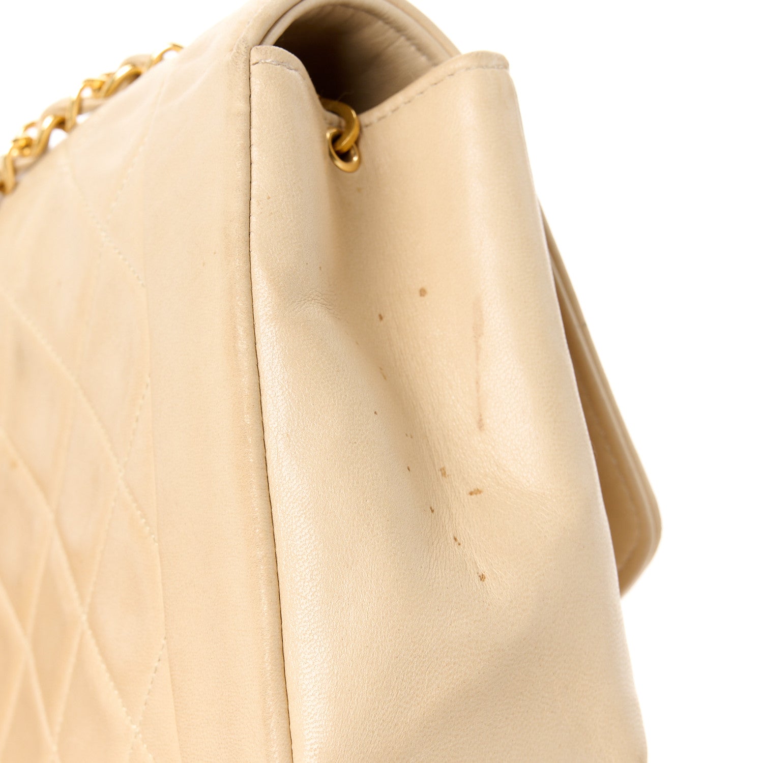 Chanel Lambskin Quilted Medium Single Flap Beige 11 of 15