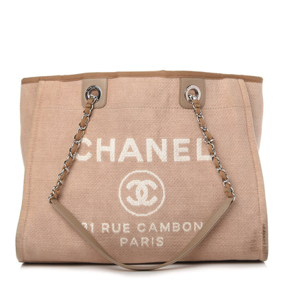 Chanel Canvas Small Deauville Tote Ecru 1 of 10
