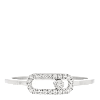 Messika 18K White Gold Diamond Move Uno Pave Ring 53 6.5 1 of 4