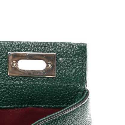 Gucci Grainy Calfskin Small Zumi Top Handle Bag Vintage Green 15 of 22