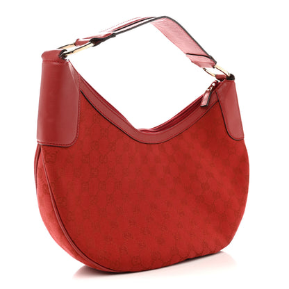 Gucci Monogram Half Moon Hobo Red 3 of 13