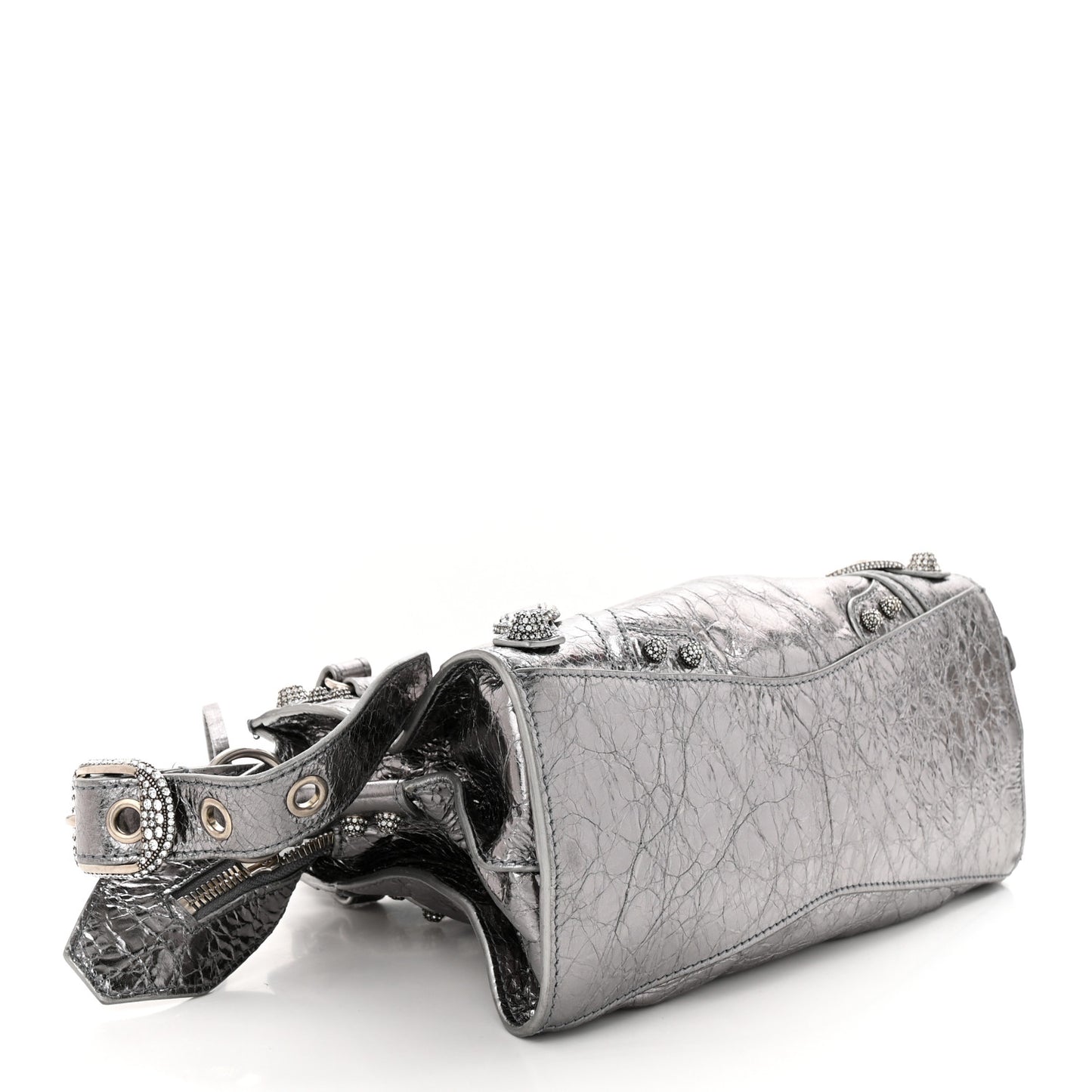 Agneau Arena Crystal Neo Cagole Handbag XS Silver