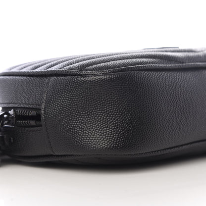 Saint Laurent Grain De Poudre Matelasse Monogram Mini Lou Camera Bag Black 5 of 9
