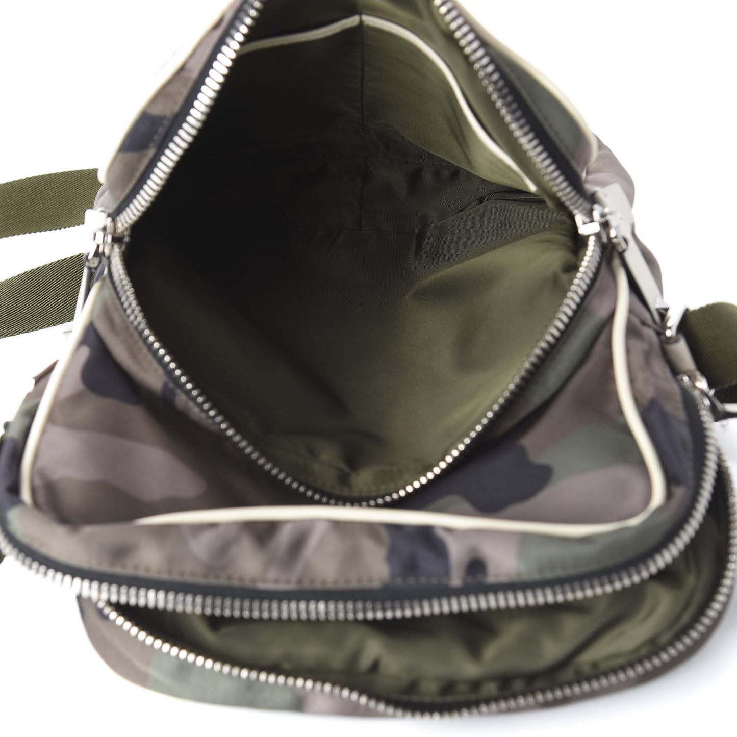 Nylon Camouflage Rockstud Crossbody Bag Multicolor