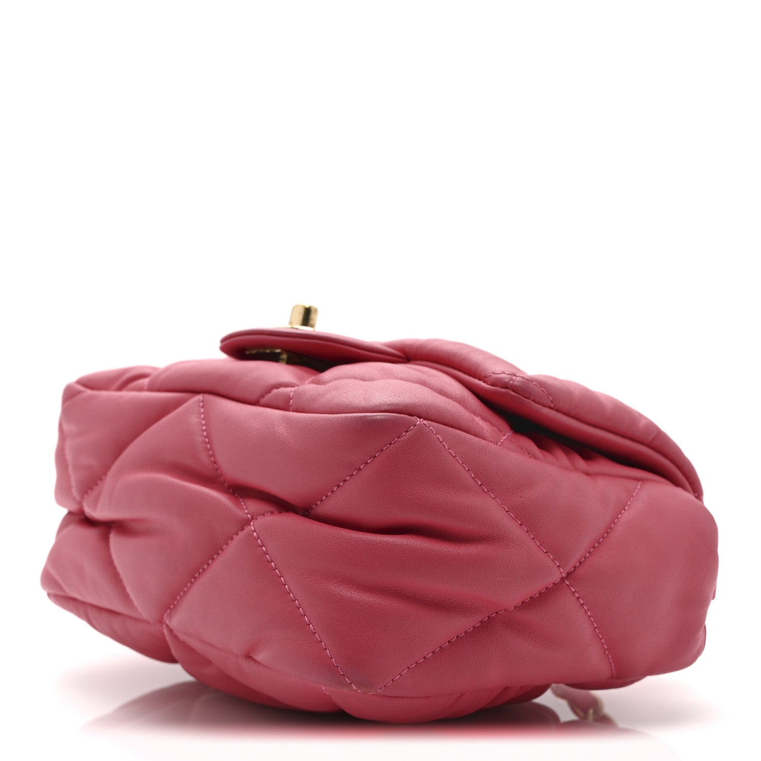 Chanel Calfskin Quilted Mini Square Bubbly Flap Pink 10 of 11