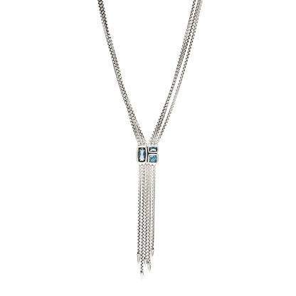 David Yurman Sterling Silver Blue Topaz Confetti Drop Necklace 1 of 4