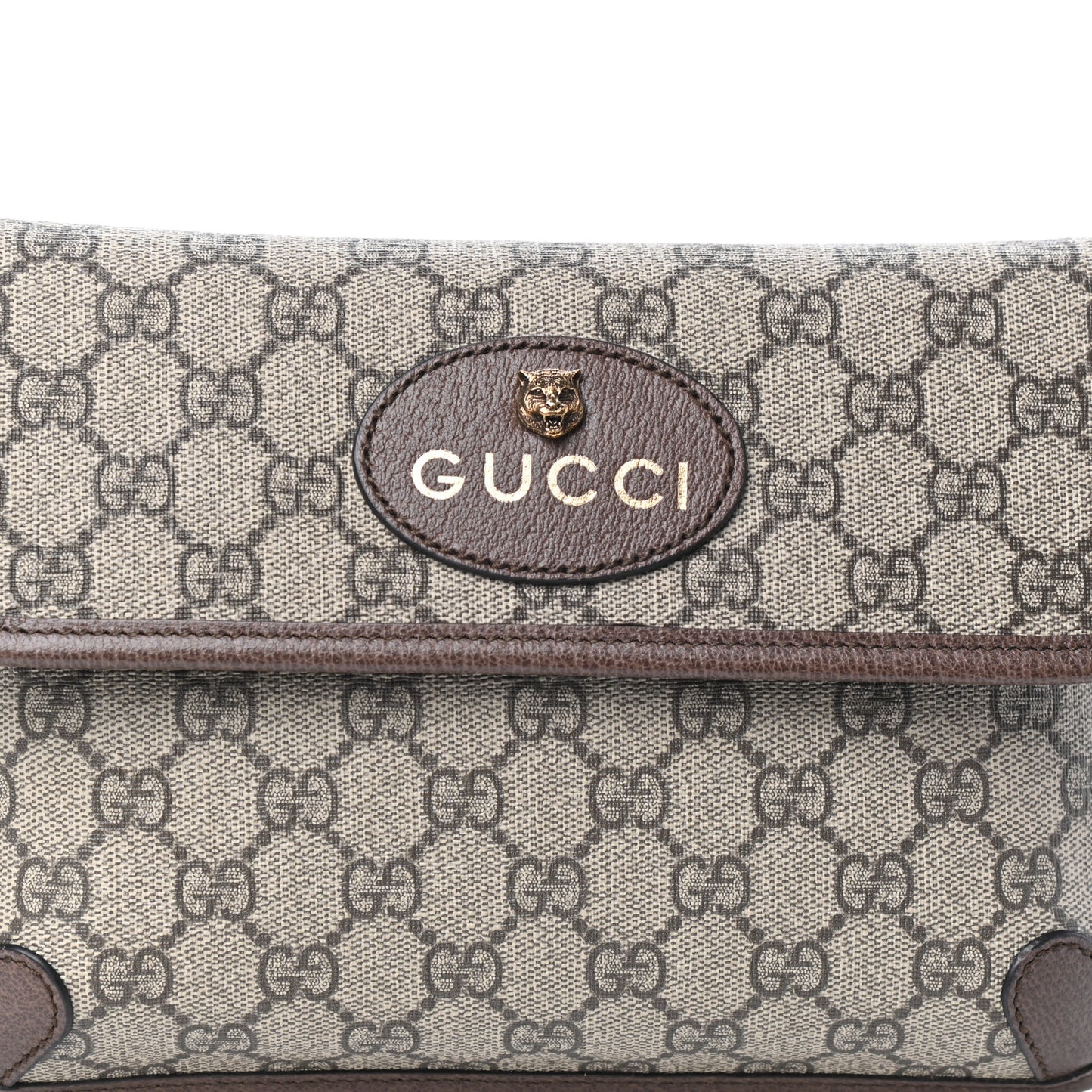 GG Supreme Monogram Neo Vintage Web Belt Bag Brown