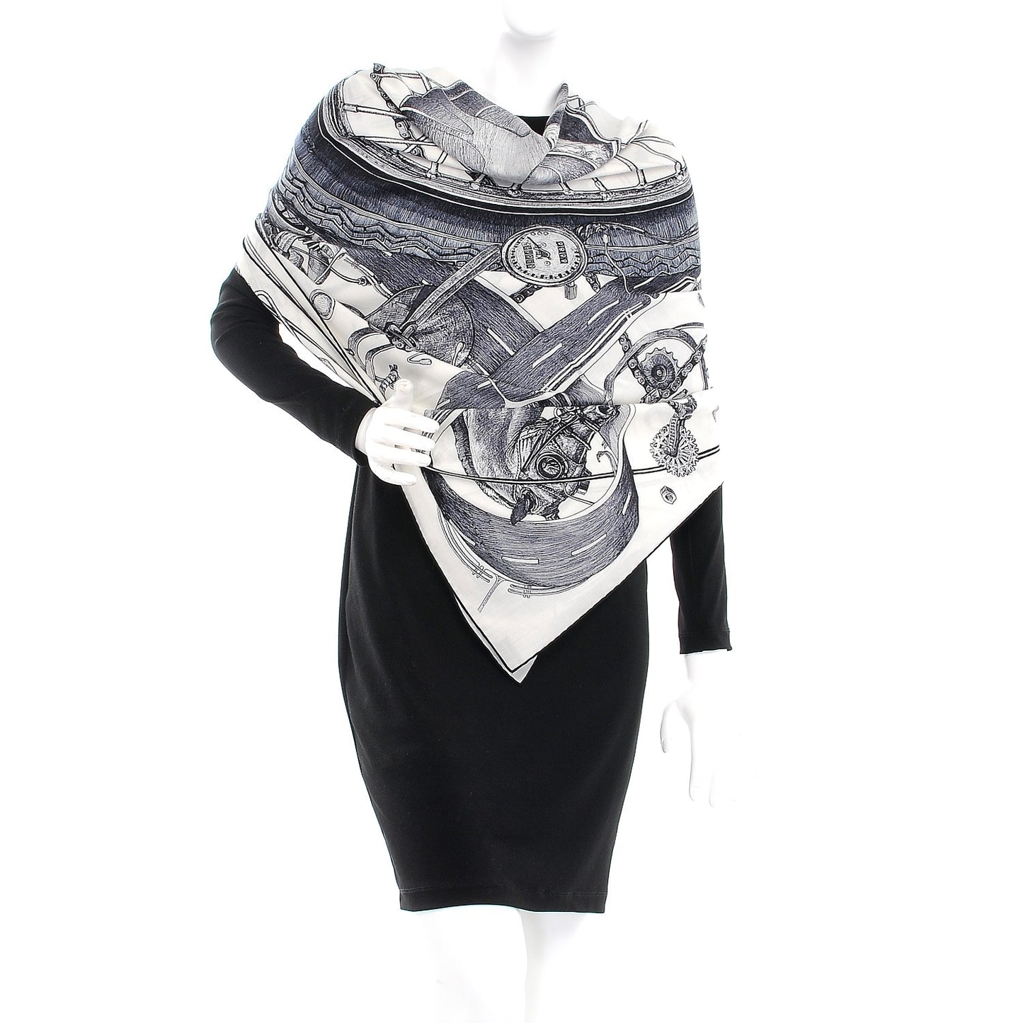Wool Silk Route 24 Scarf 140
