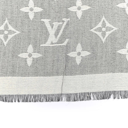 Louis Vuitton Cashmere Silk Monogram Giant Shawl Black 4 of 5