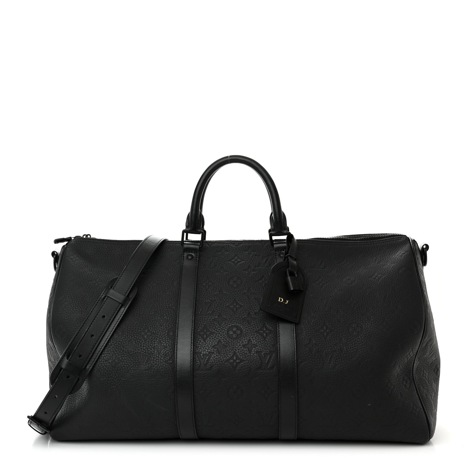 Louis Vuitton Taurillon Monogram Keepall Bandouliere 50 Black 1 of 18